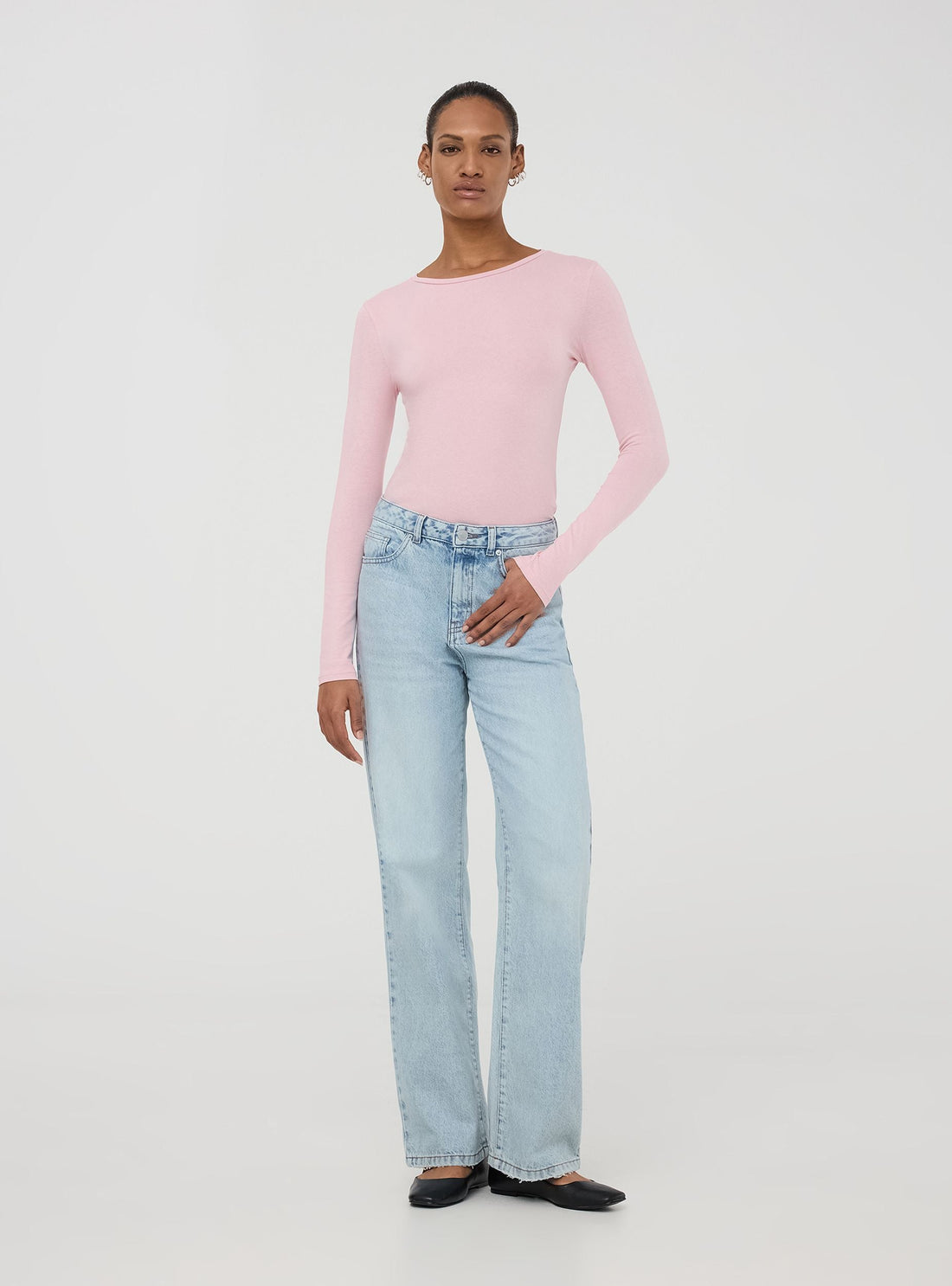 T-shirt basic maniche lunghe