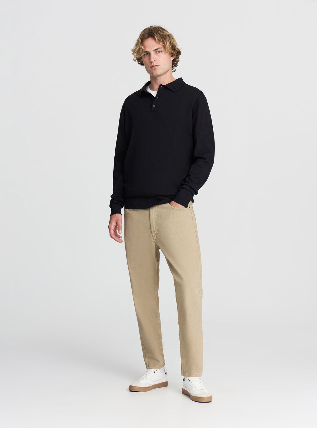 Jeans relaxed fit a tinta unita