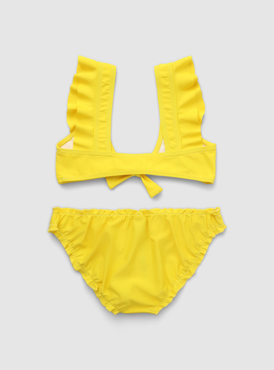 Bikini con volant e fiocco