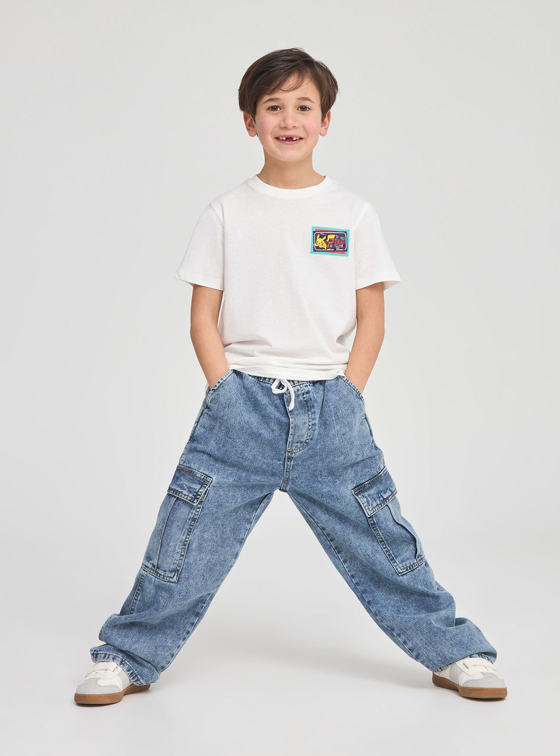 Jeans cargo wide leg