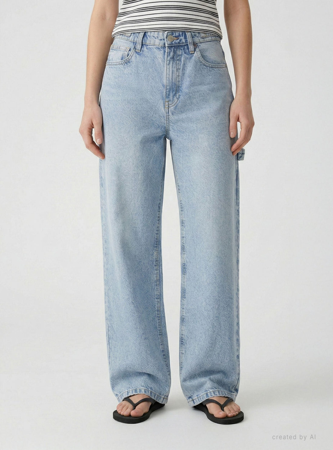 Jeans ballon con dettagli carpenter