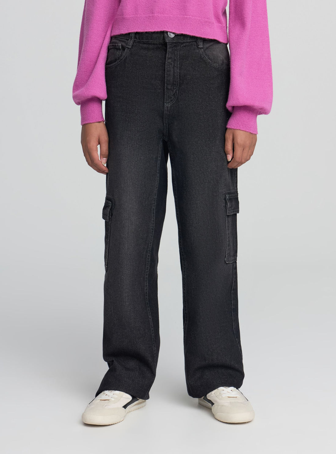Jeans cargo wide leg