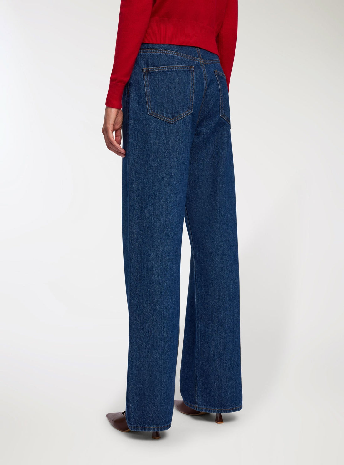 Jeans scuri wide leg
