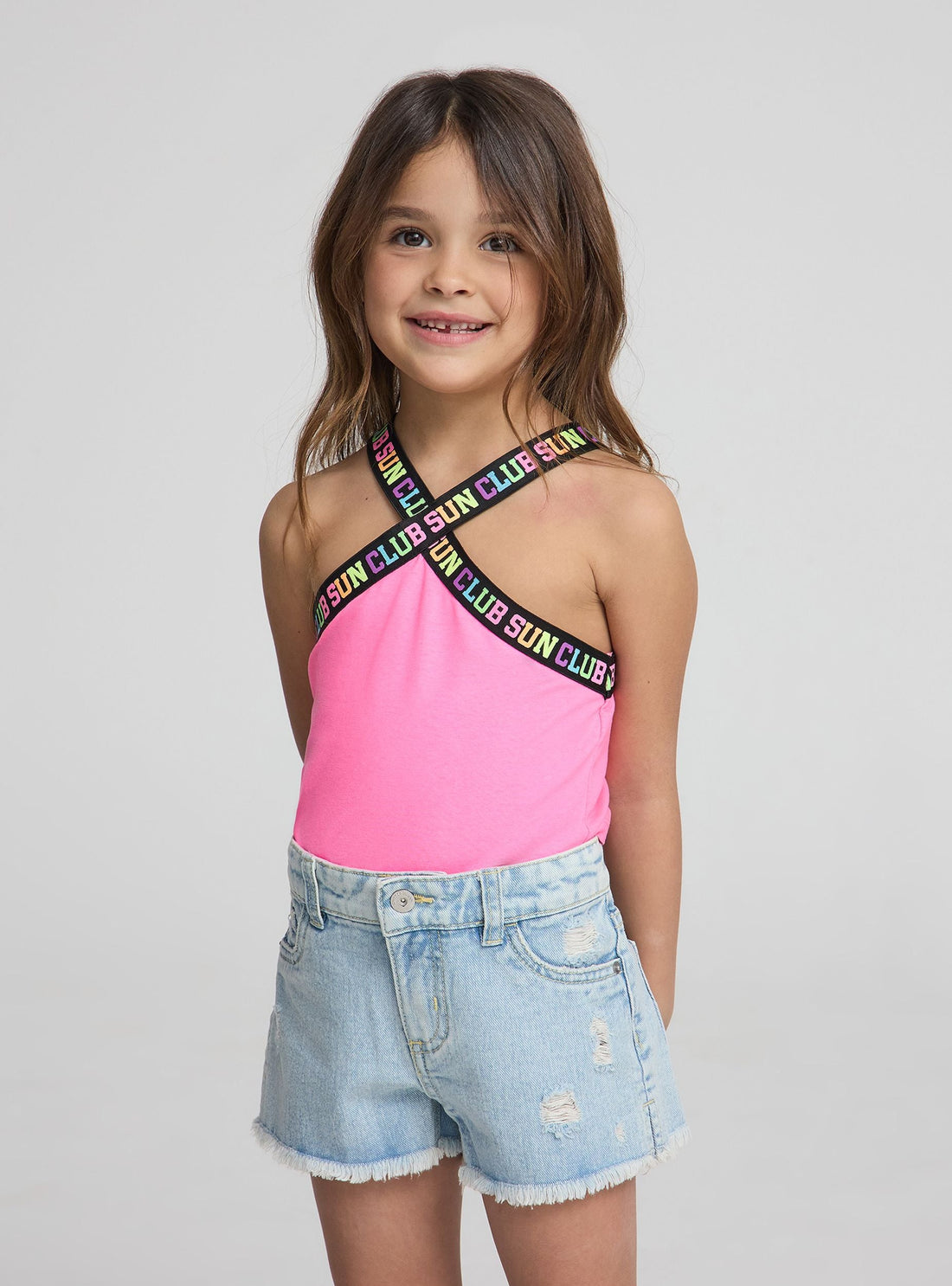 Shorts jeans con strappi