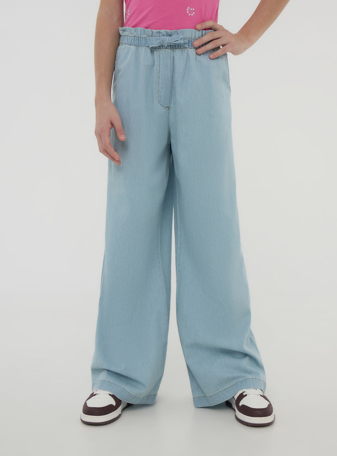 Jeans chiari paperbag chambray