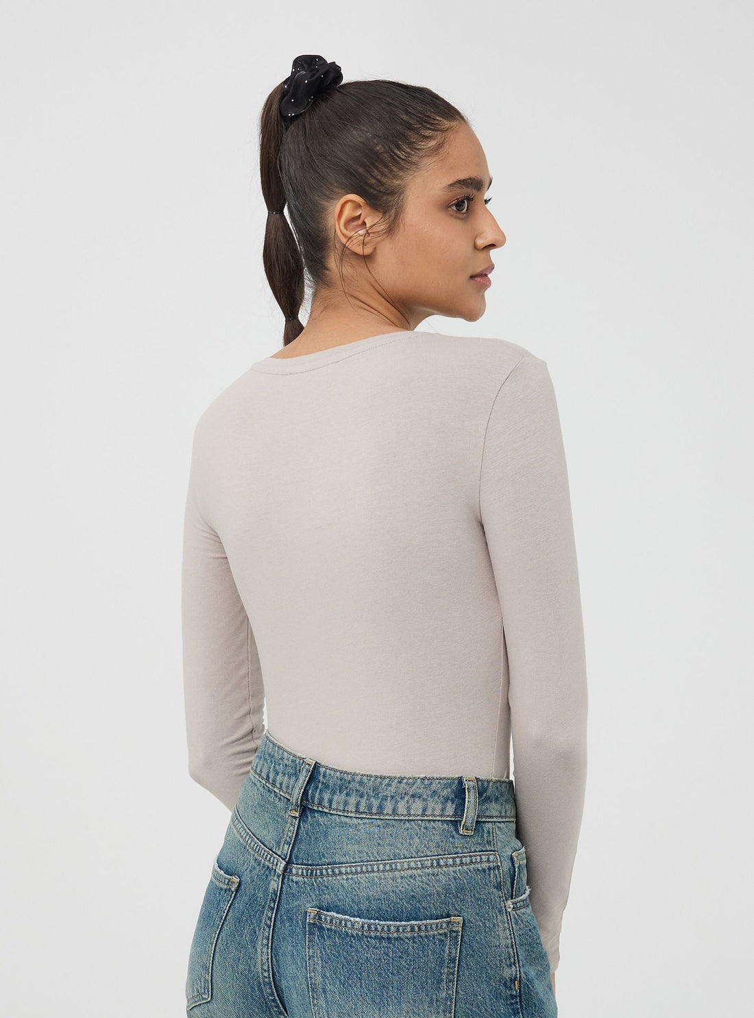 T-shirt basic maniche lunghe