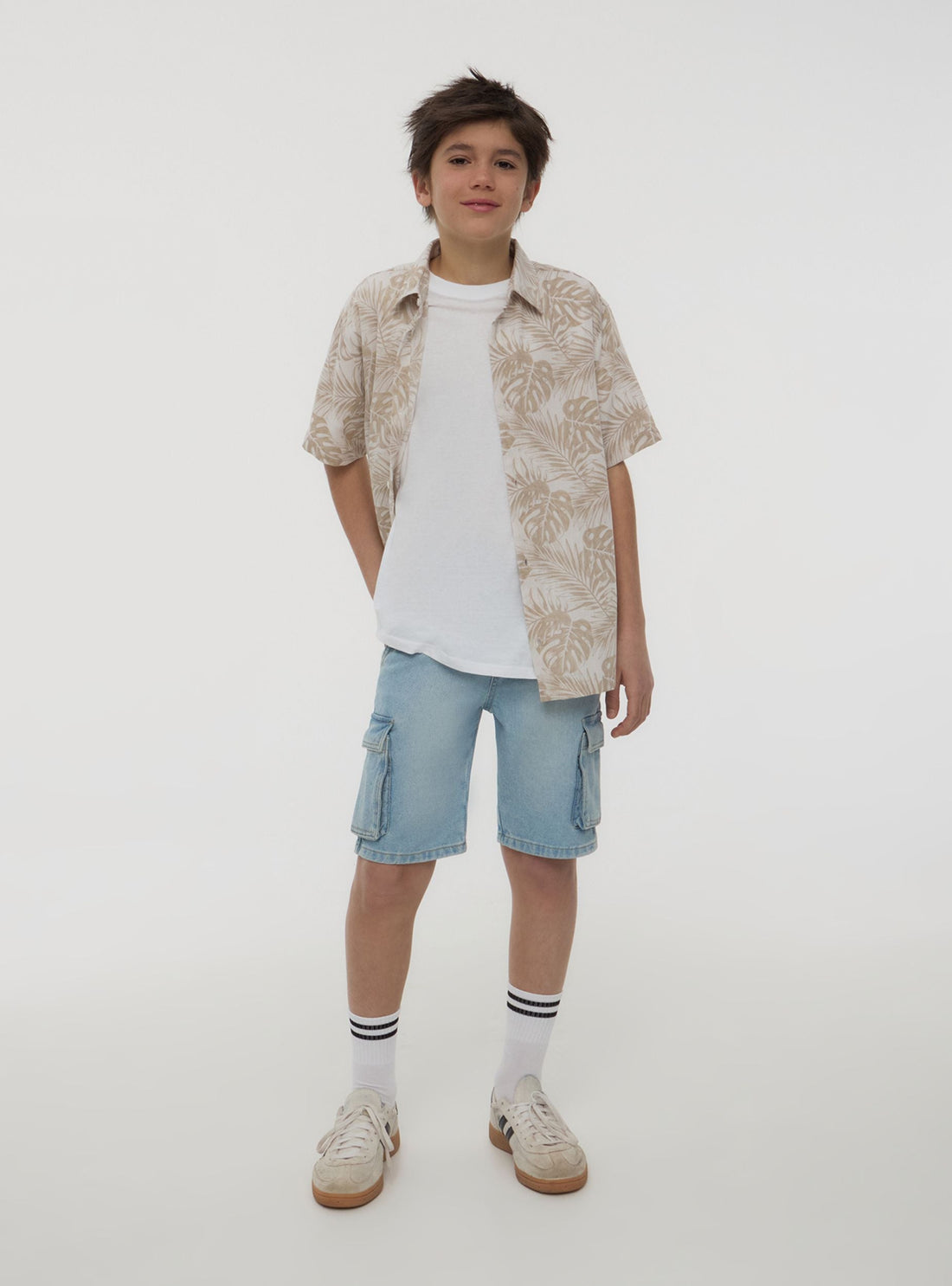 Pantaloncini jogger di jeans cargo