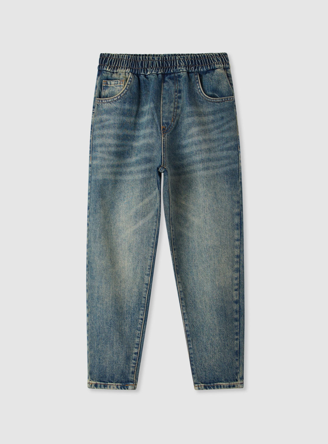 Jeans jogger bambino con vita elasticizzata