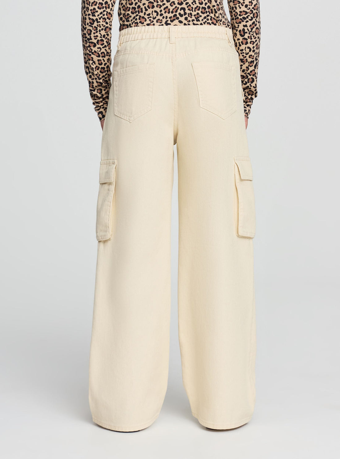 Pantaloni wide leg cargo