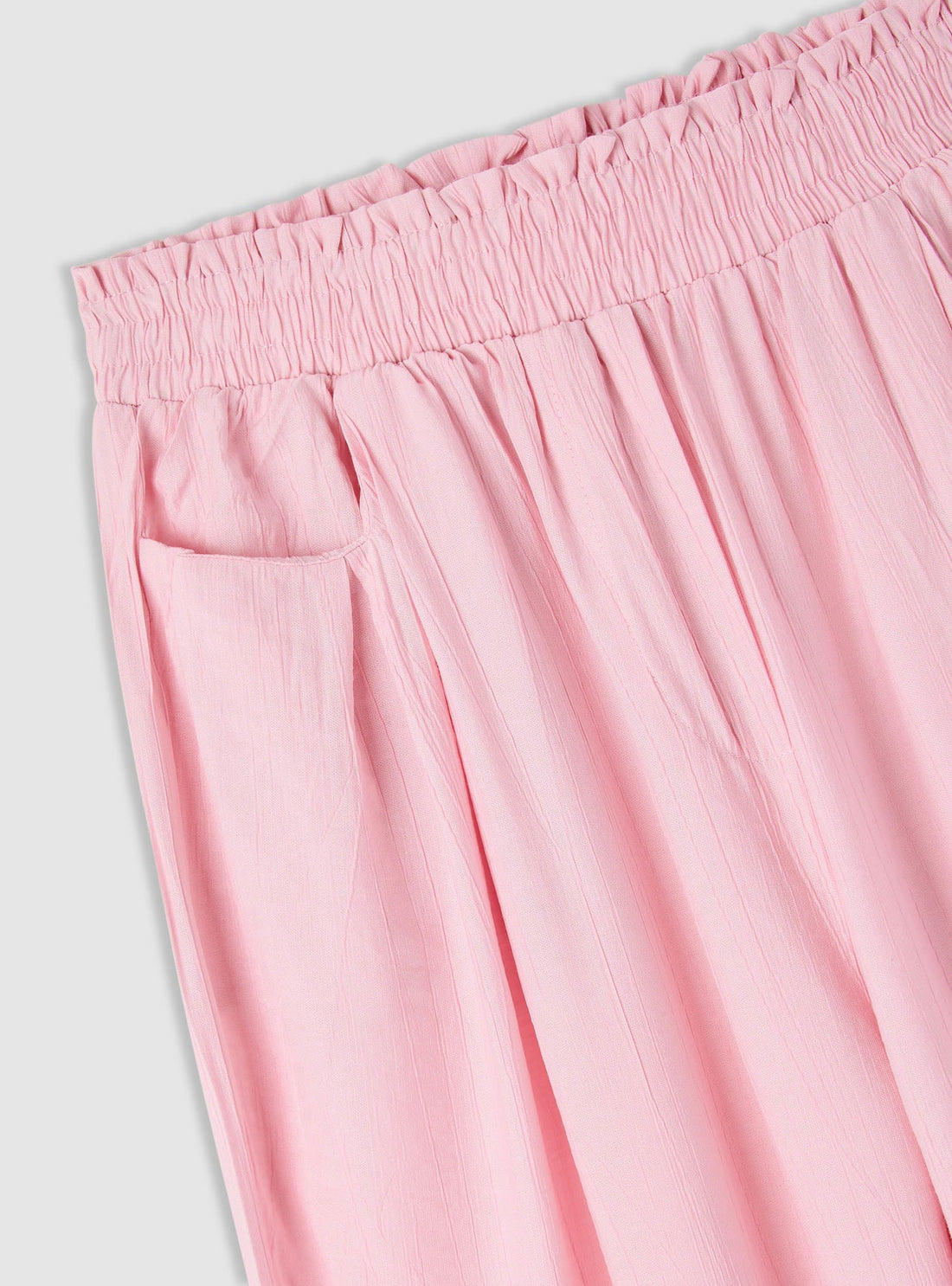 Pantaloni paperbag a gamba ampia con elastico
