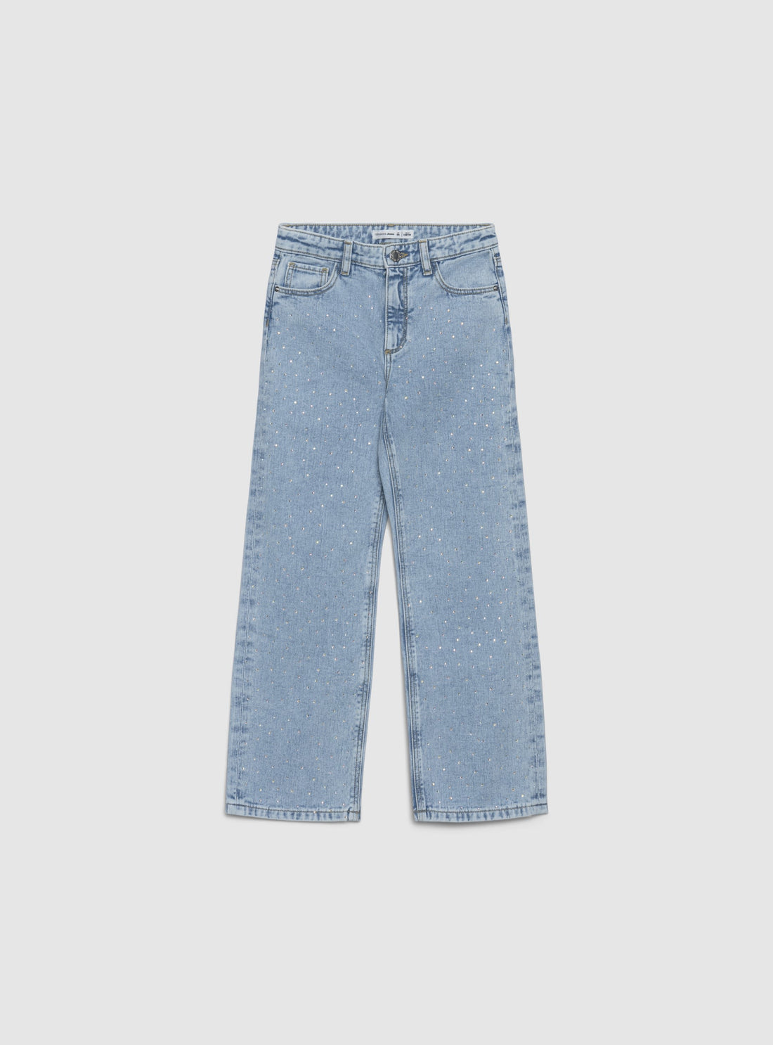 Jeans wide leg con applicazioni