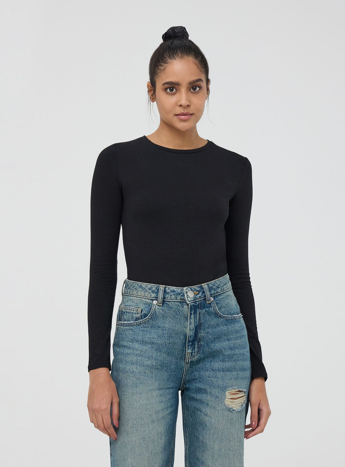 T-shirt basic maniche lunghe