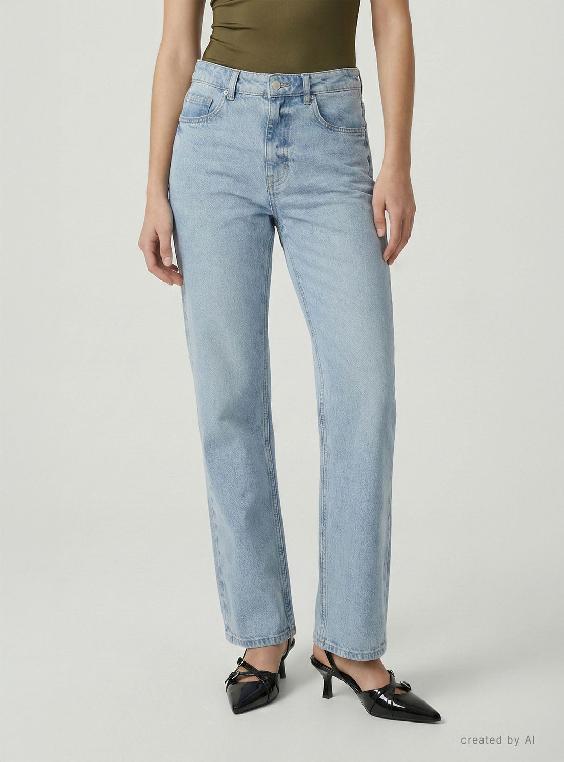 Jeans bootcut a tinta unita
