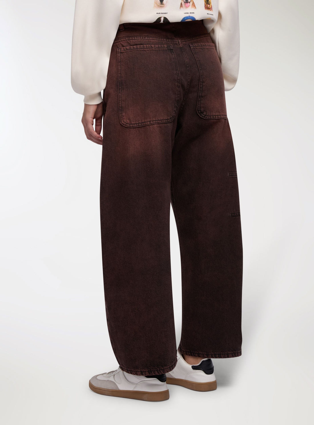 Jeans straight con toppe