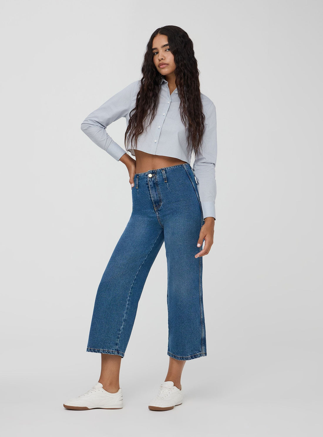 Jeans palazzo crop