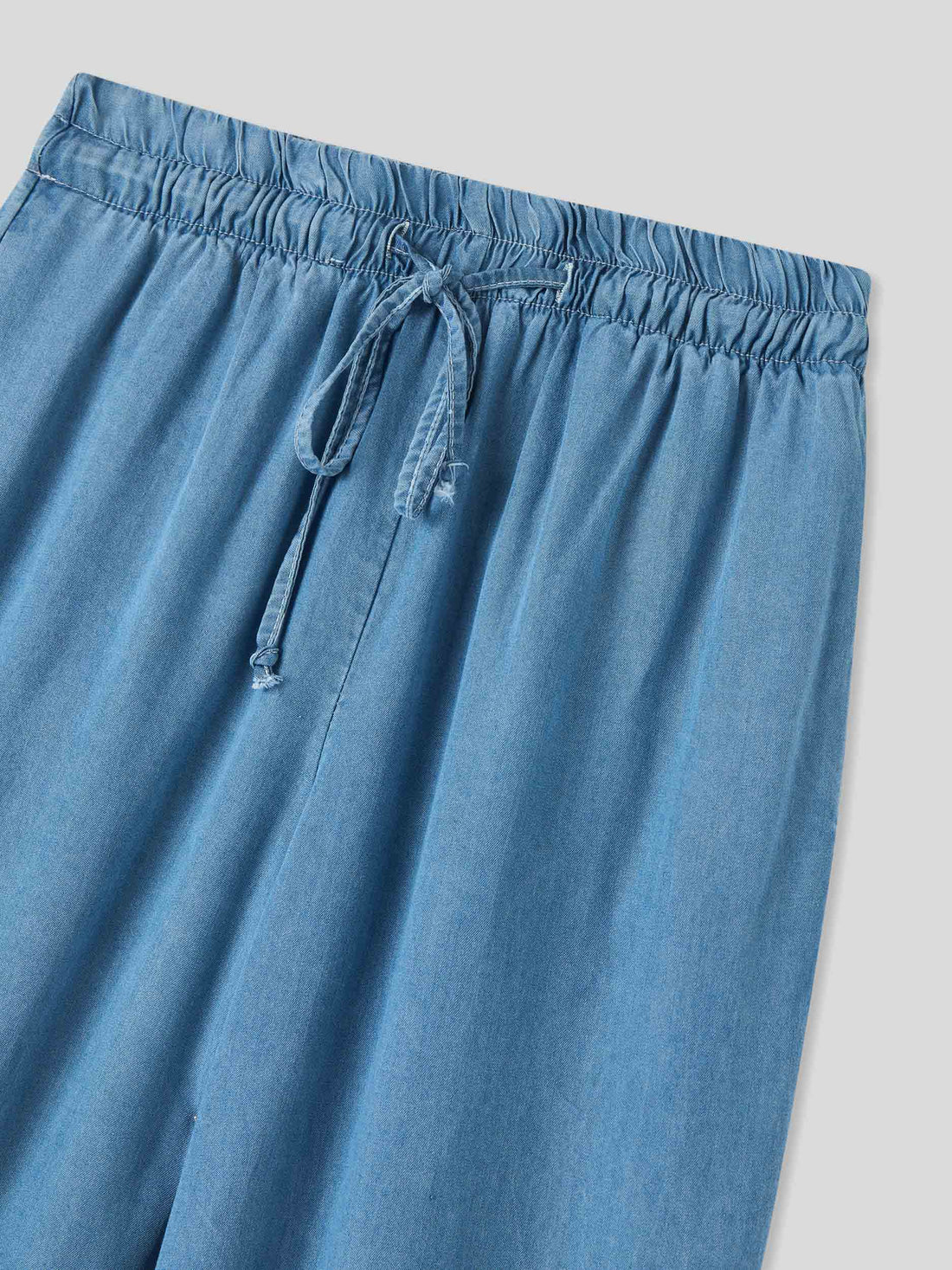 Jeans wide leg con coulisse