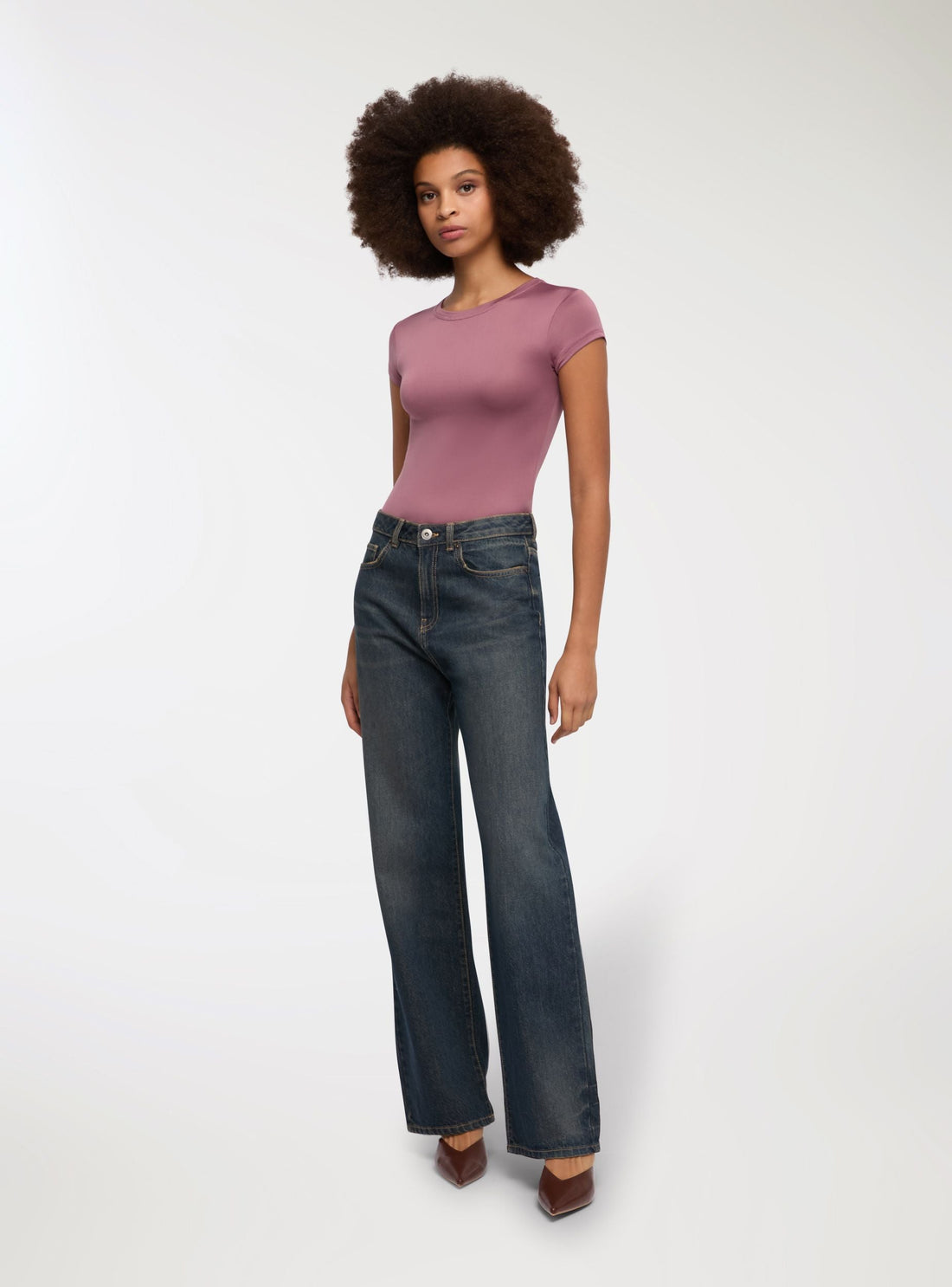 Jeans straight leg sovratinto