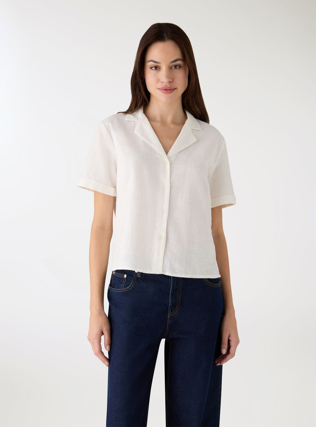 Camicia ampia effetto lino