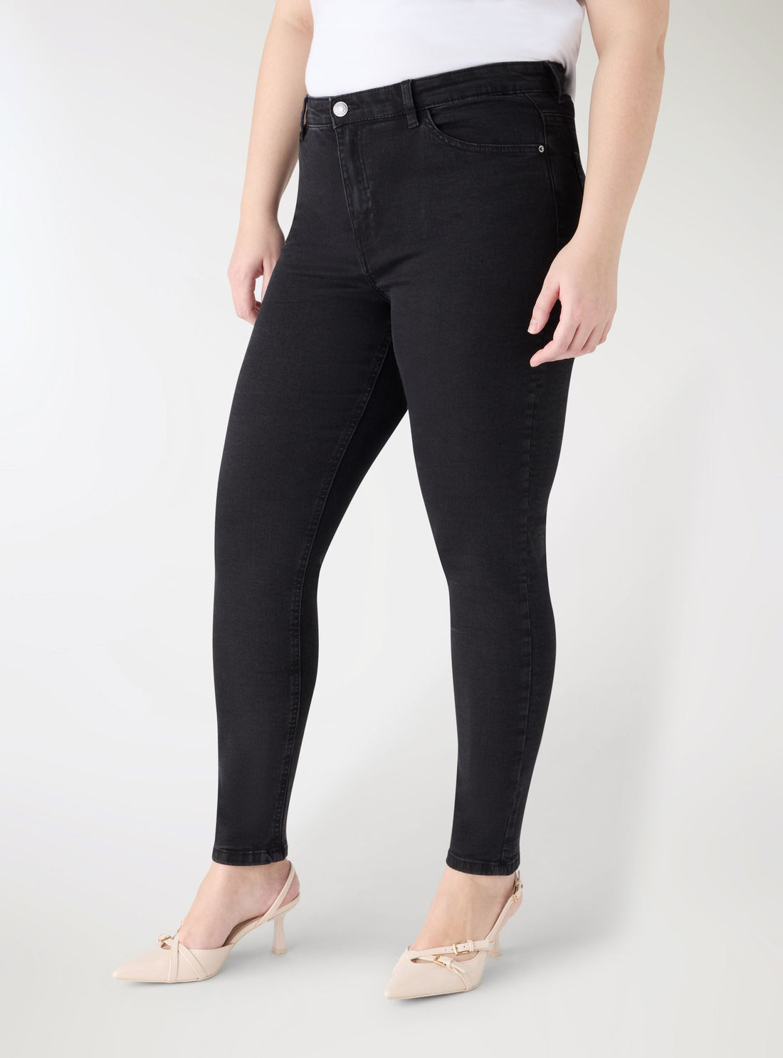 Jeans skinny a tinta unita