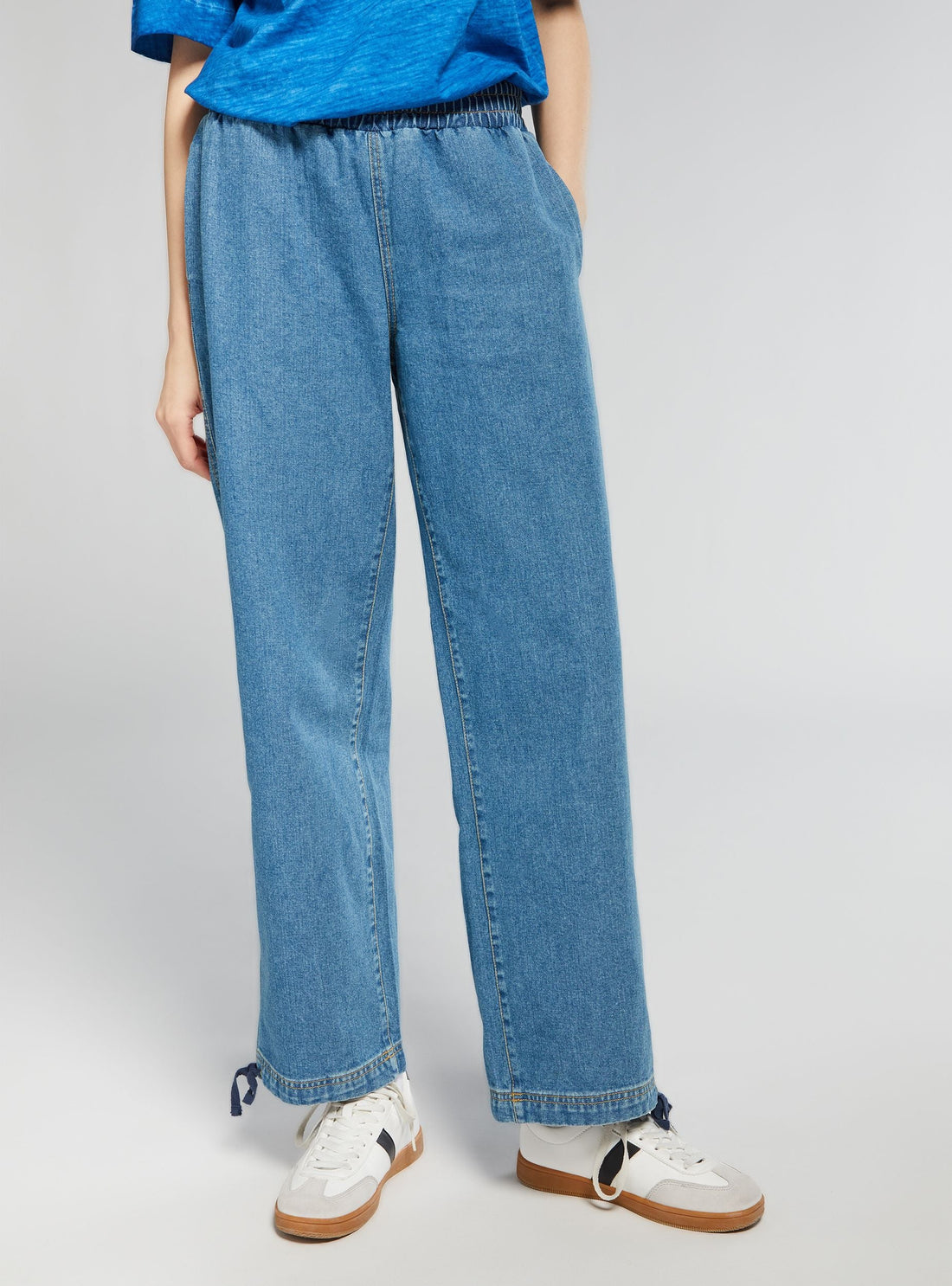 Jeans a palazzo con coulisse in vita e sulla caviglia TRNPOPLAB