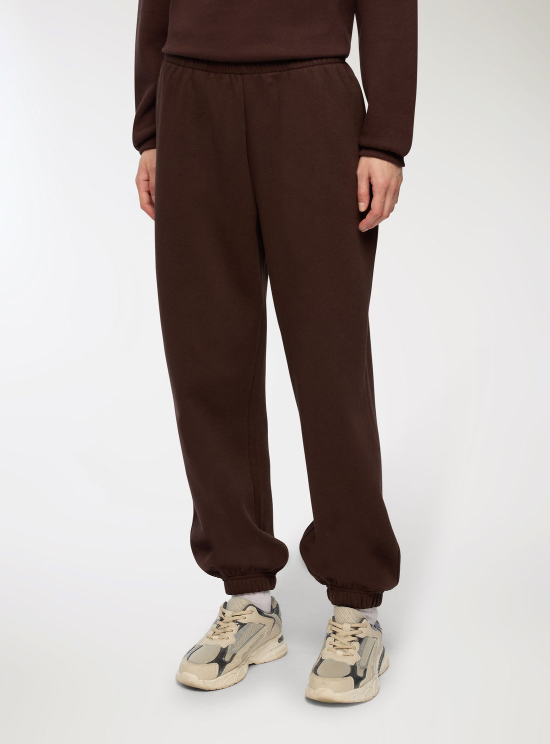 Pantaloni tuta vita alta con polsini