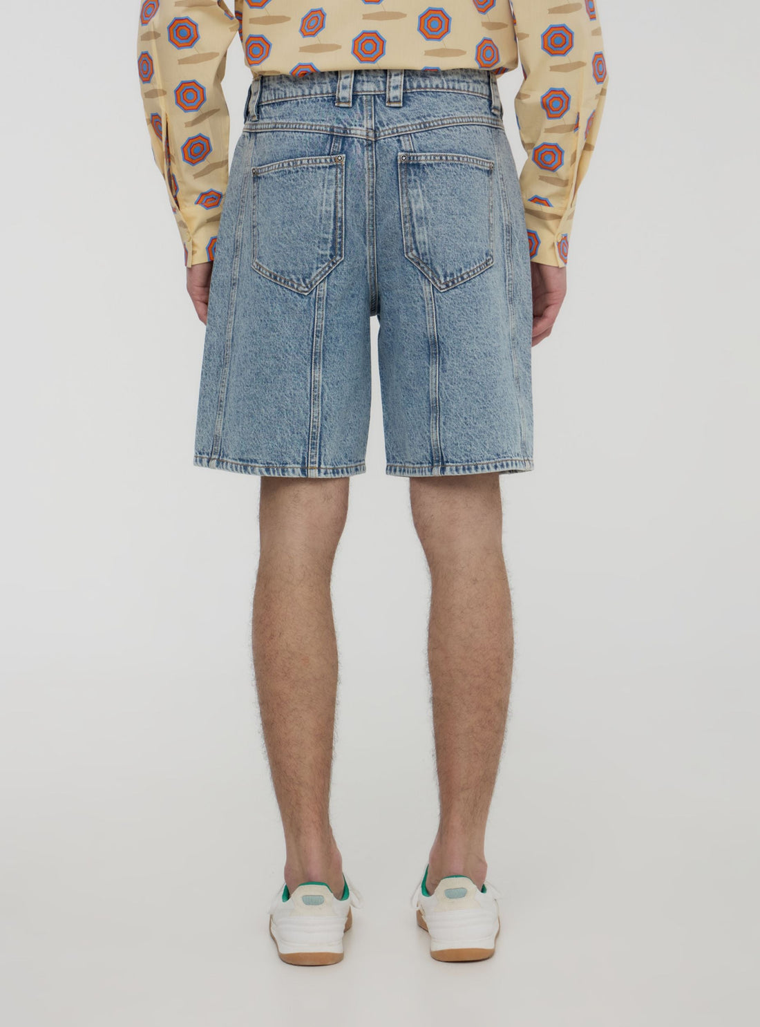 Bermuda di jeans con cuciture verticali TRNPOPLAB