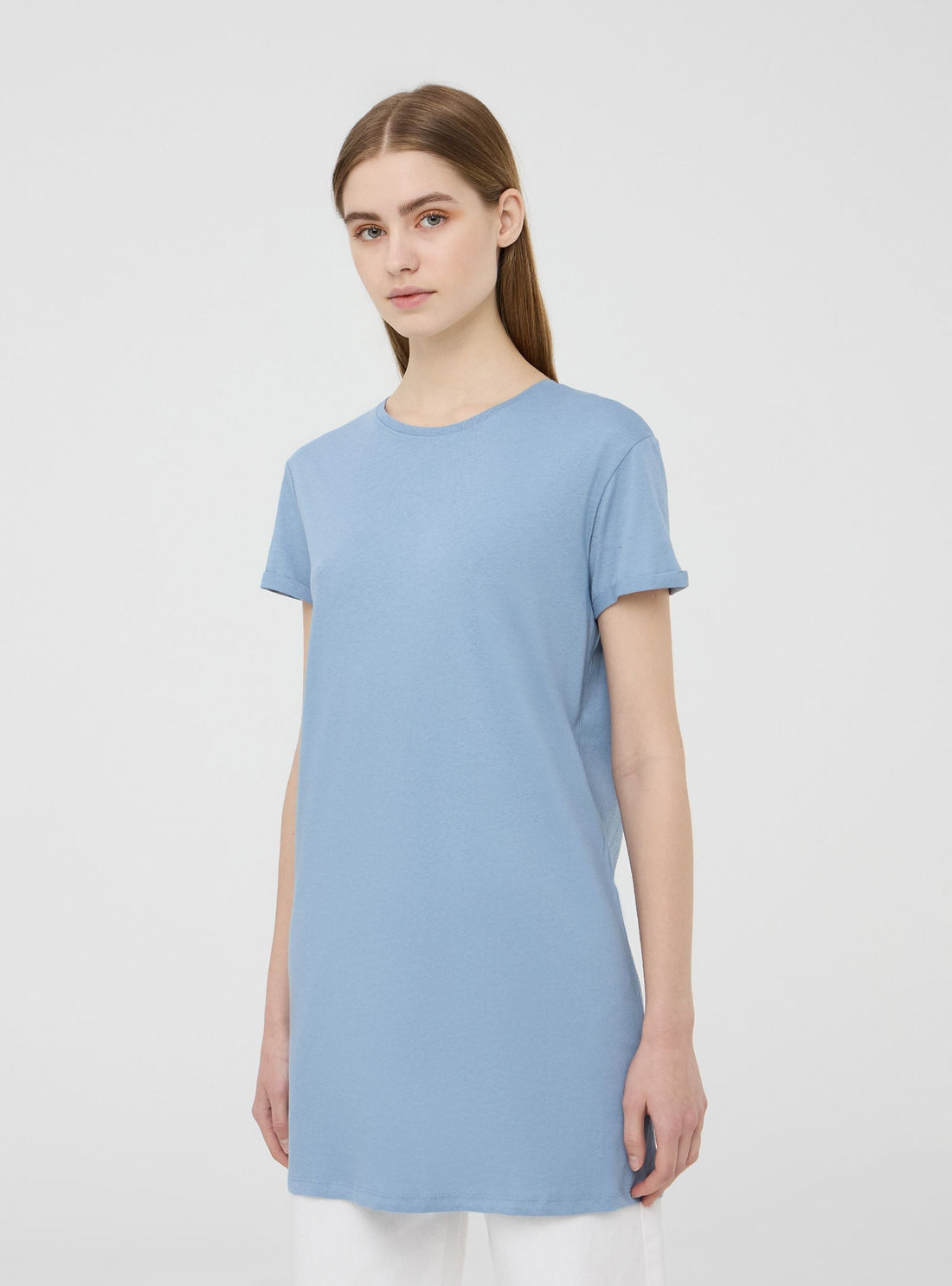 T-shirt maxi a tinta unita