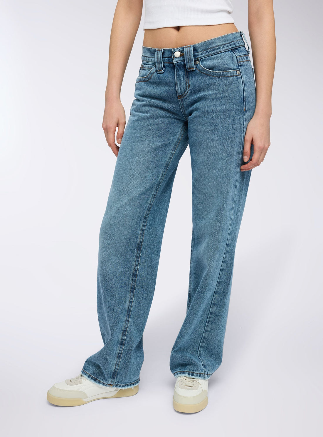 Jeans a vita bassa wide leg
