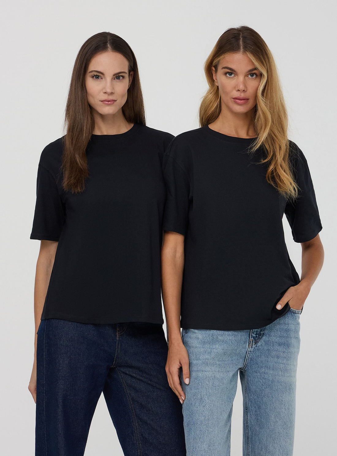 Pack 2 t-shirt oversize basic a tinta unita