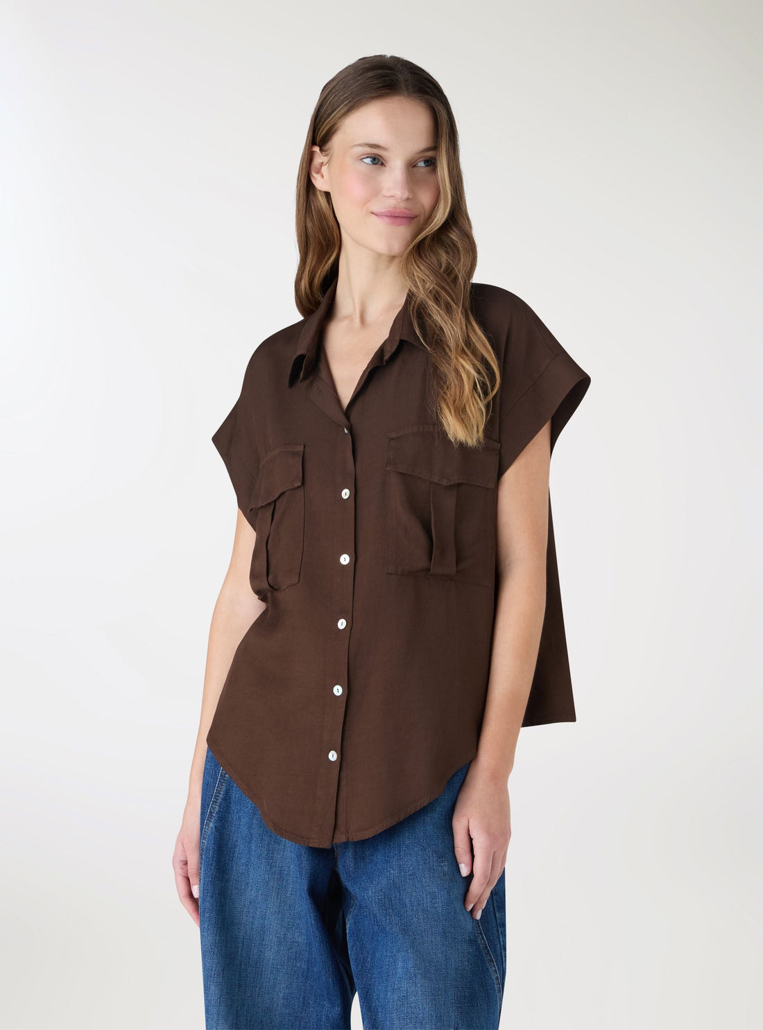 Jeans barrel con coulisse in vita