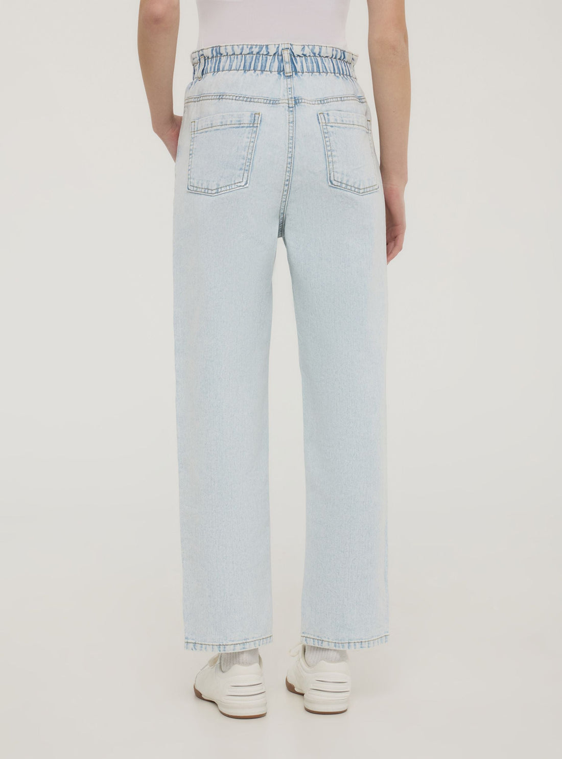 Jeans chiari paperbag acid wash