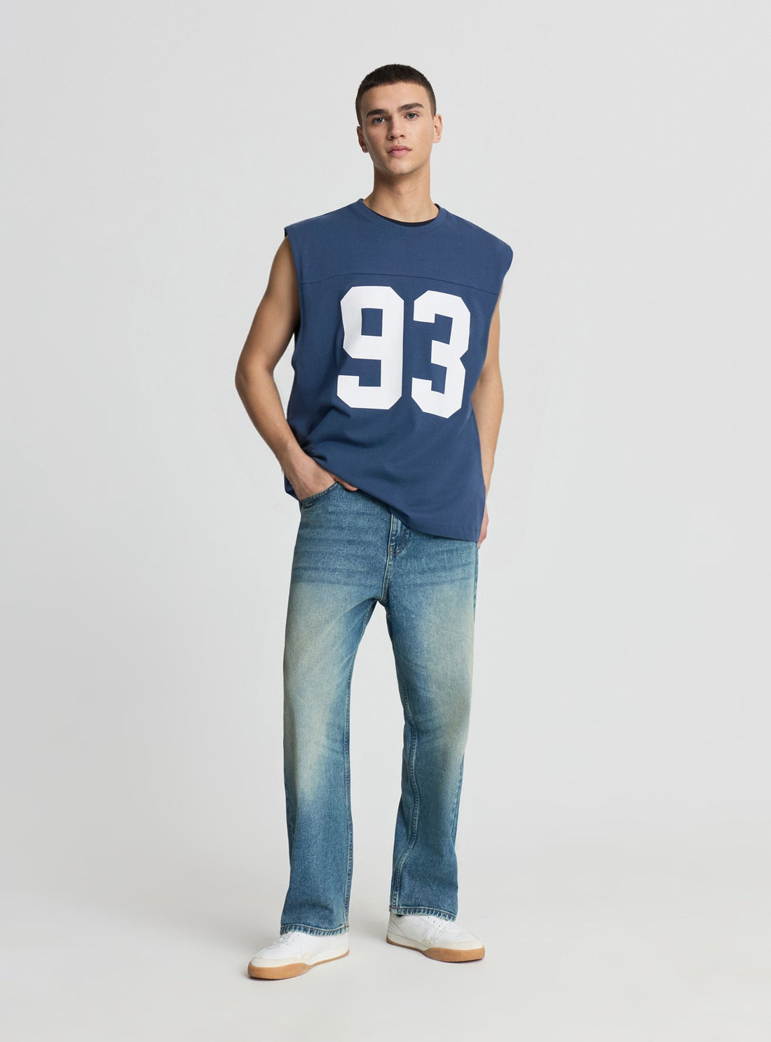 Canotta con stampa numero fit boxy