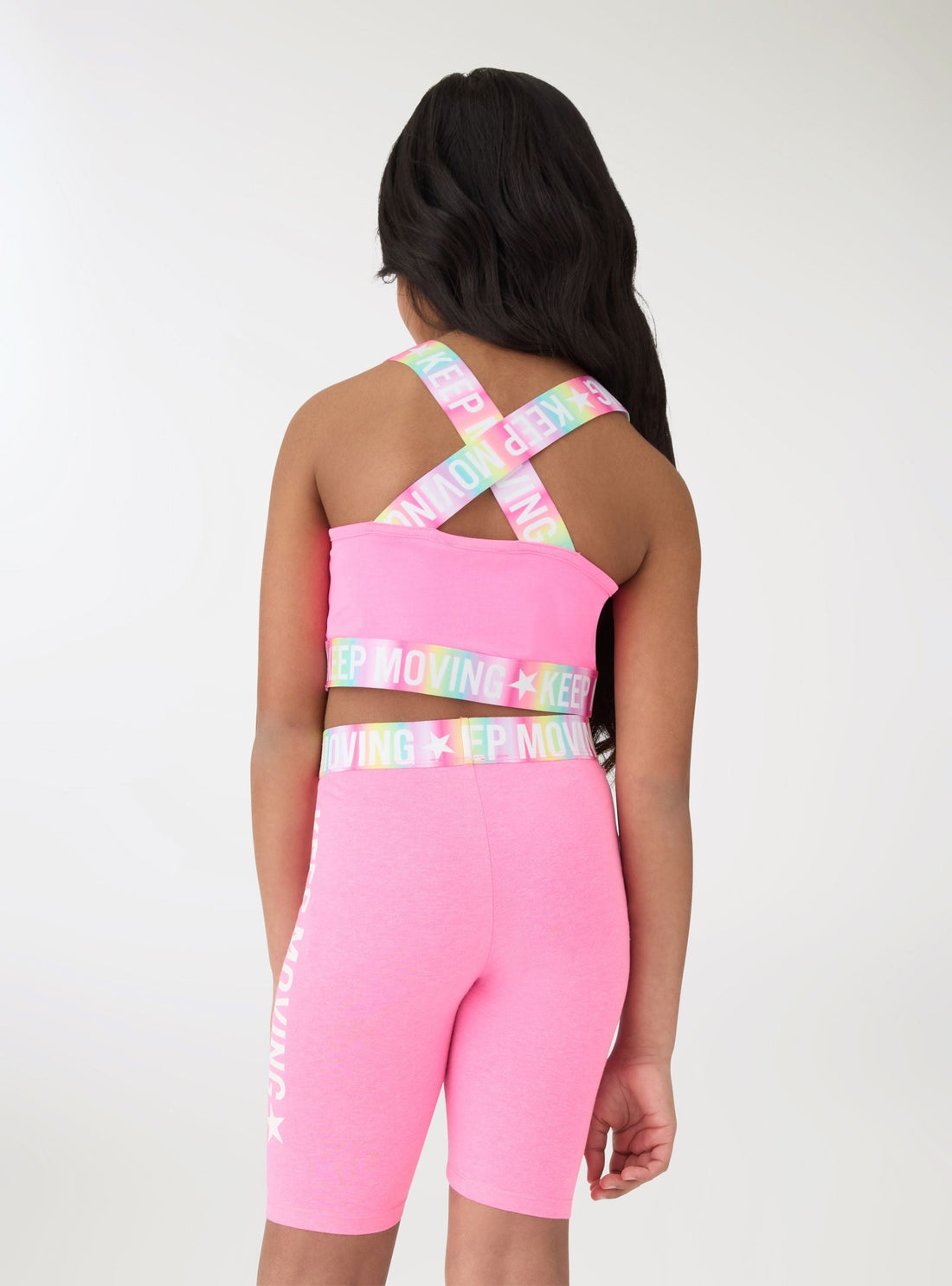 Top crop con spalline incrociate