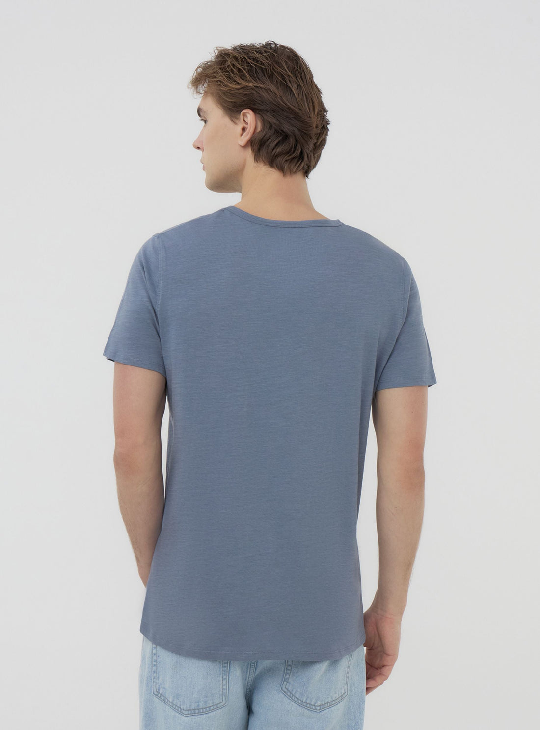 T-shirt serafino tessuto fiammato