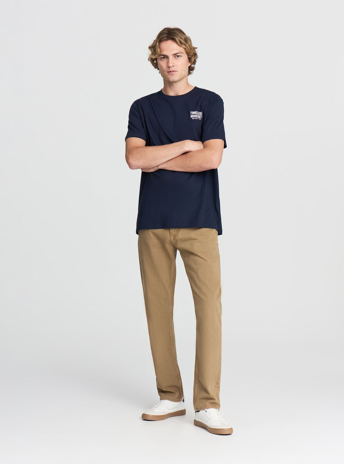 Jeans regular fit a tinta unita