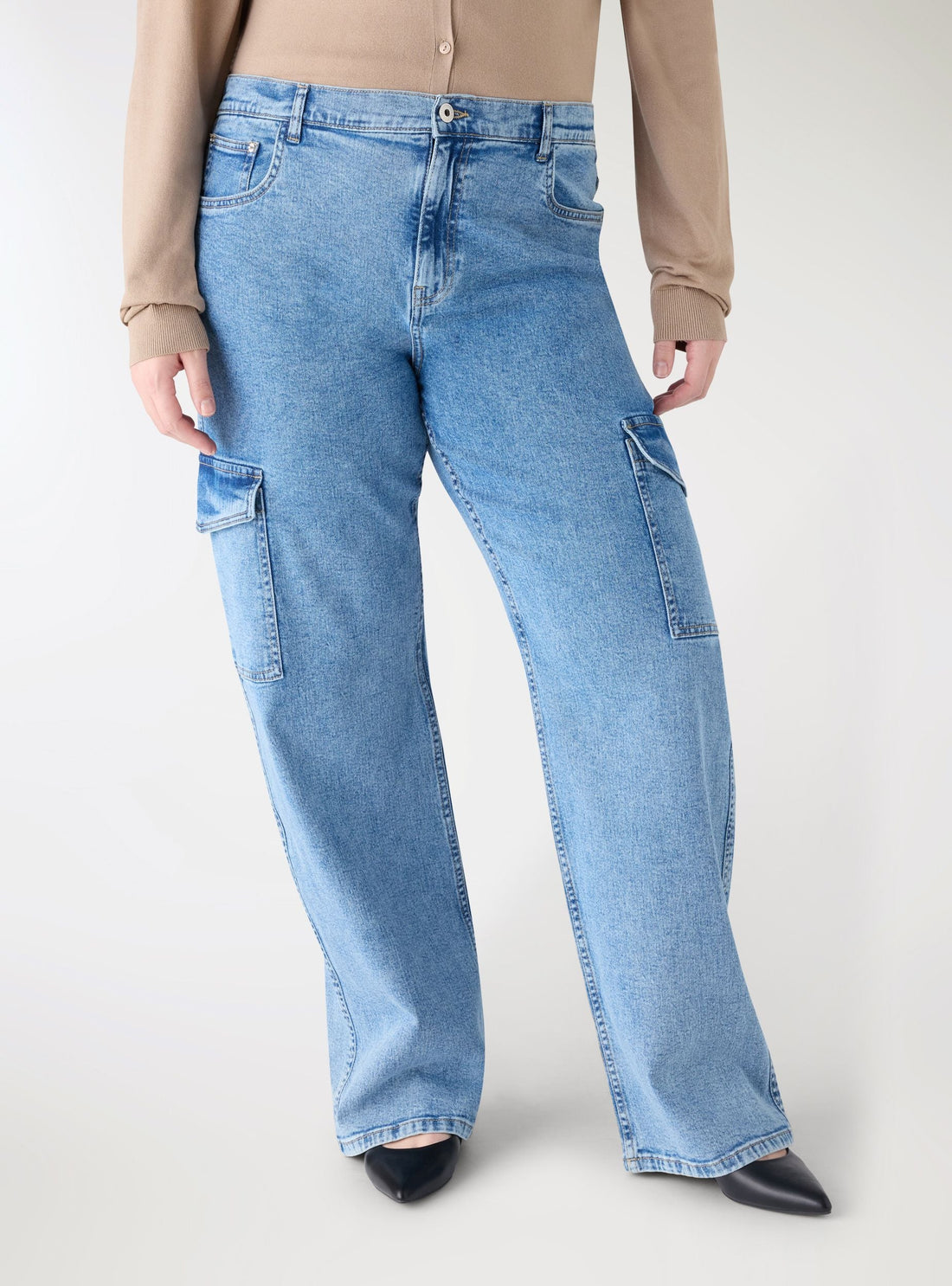 Jeans cargo acid wash