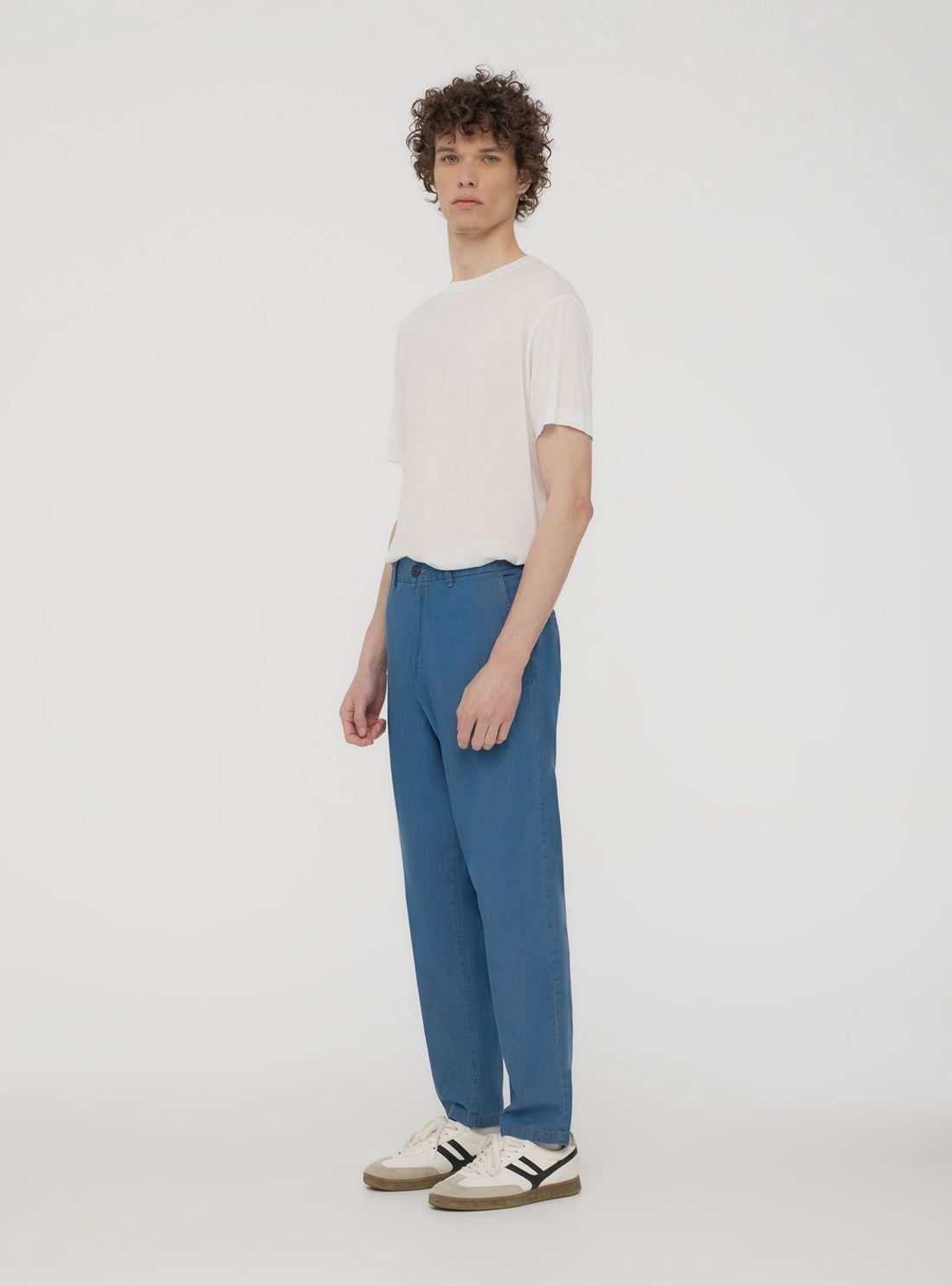 Jeans chino tessuto chambray