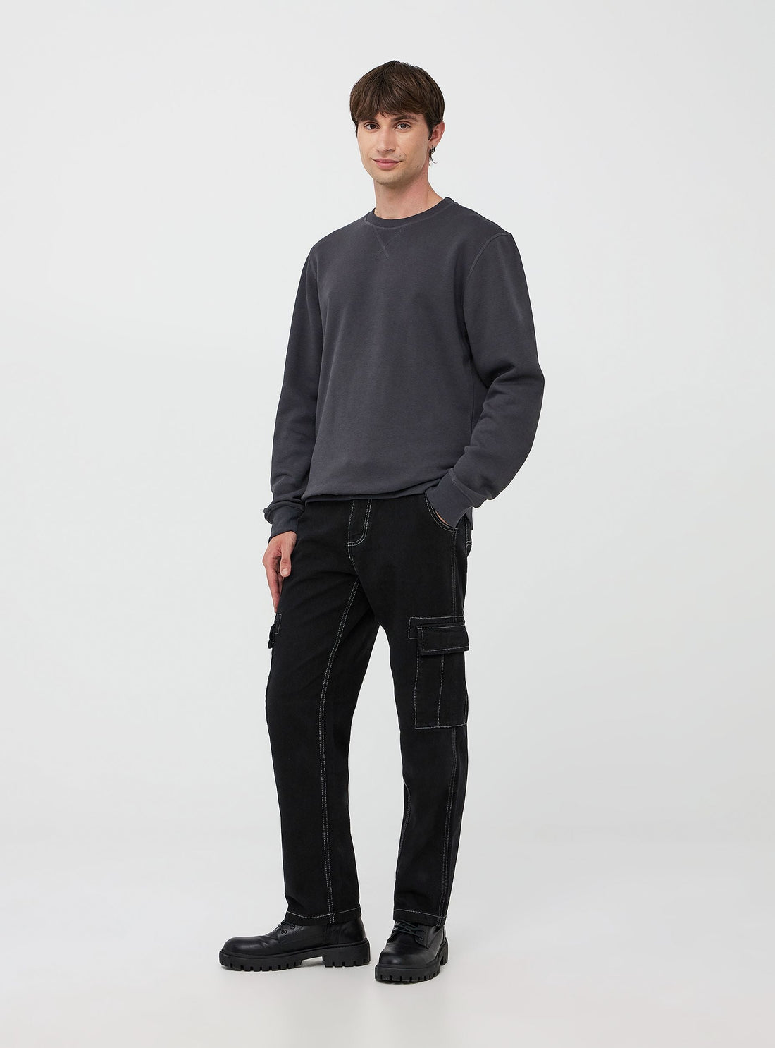 Felpa basic girocollo