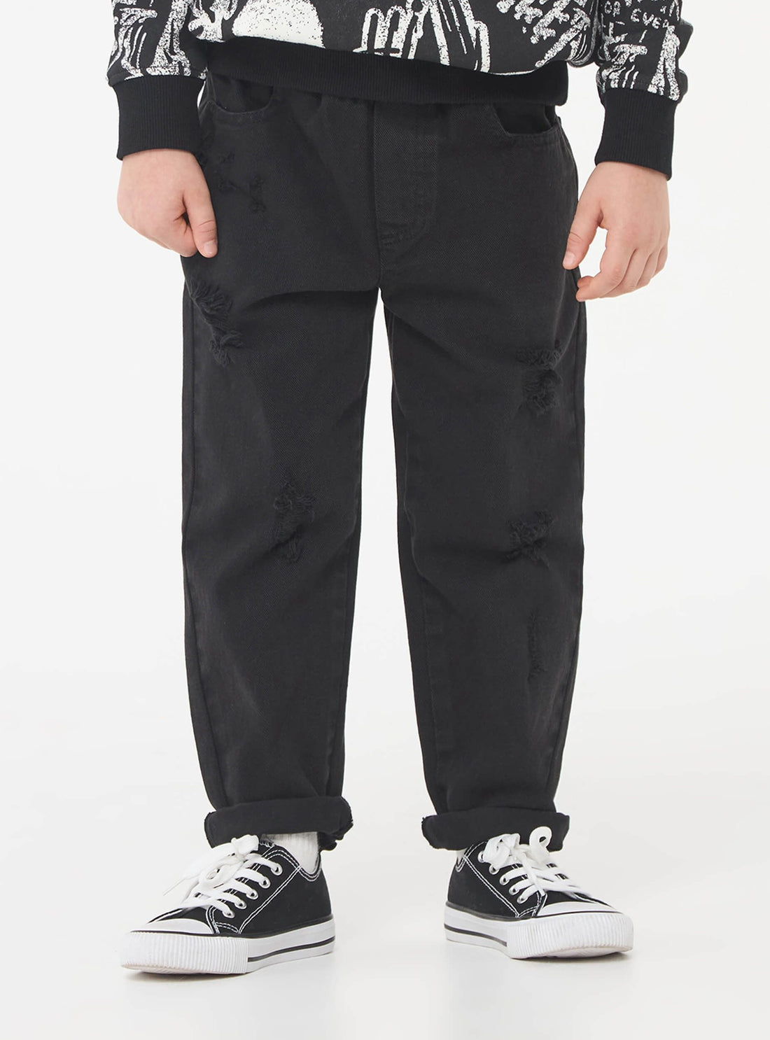 Jeans jogger con strappi