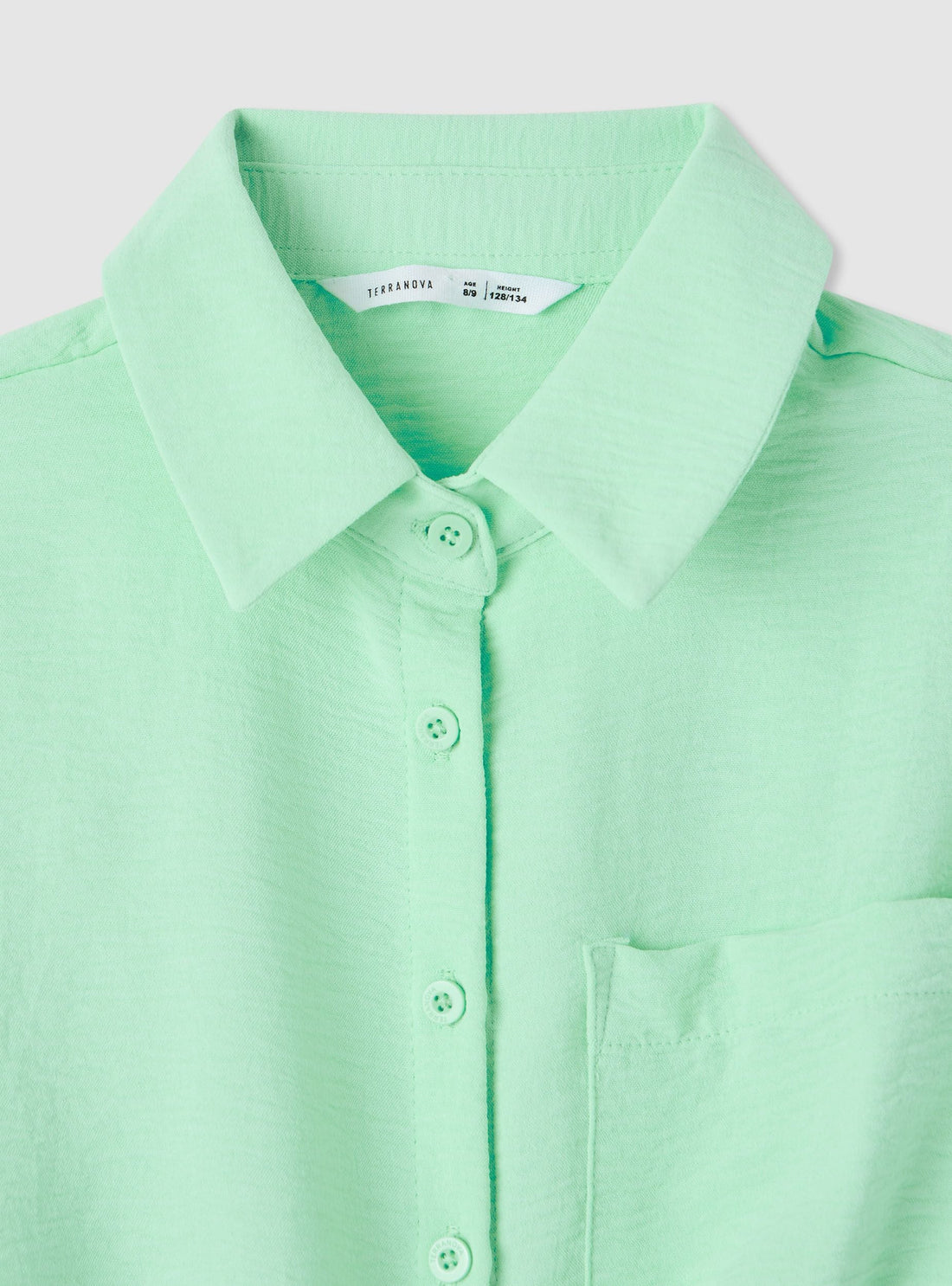 Camicia corta con nodo e taschino