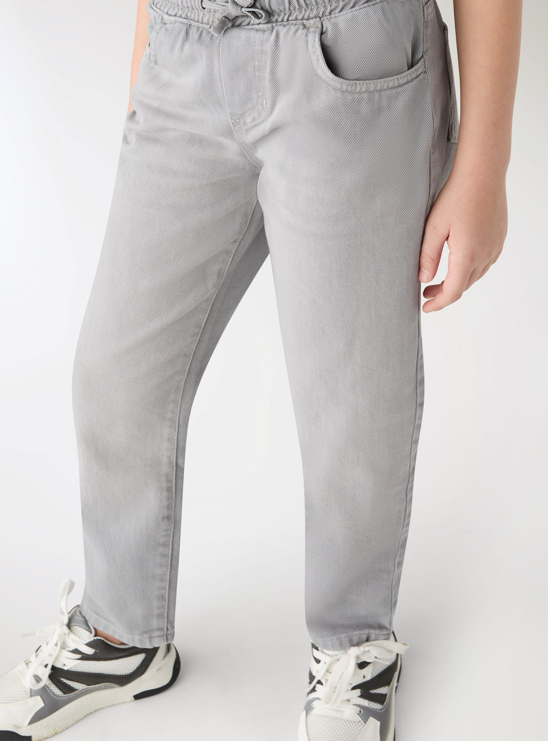 Jeans jogger tinta unita in drill