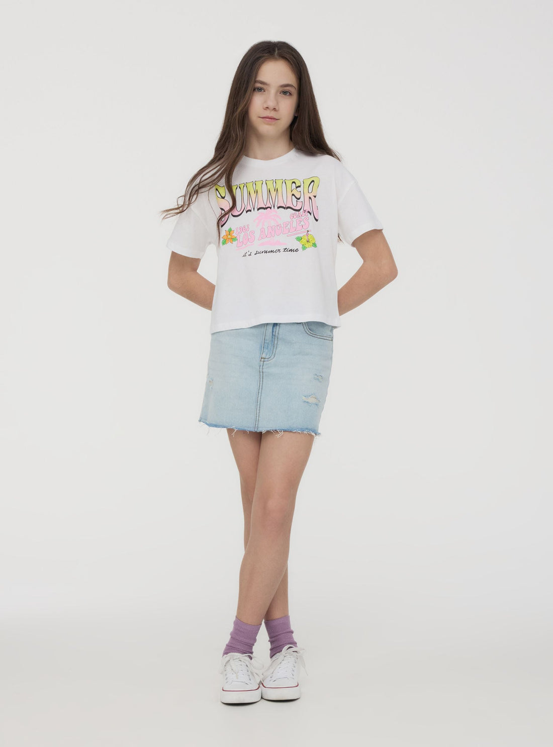 Minigonna in jeans con strappi