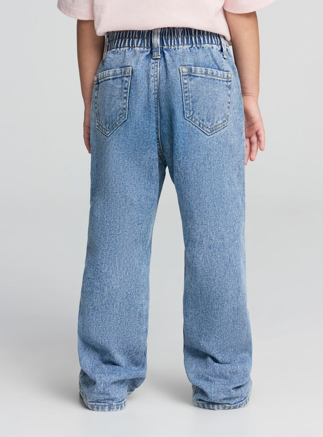 Jeans wide leg vita elasticizzata