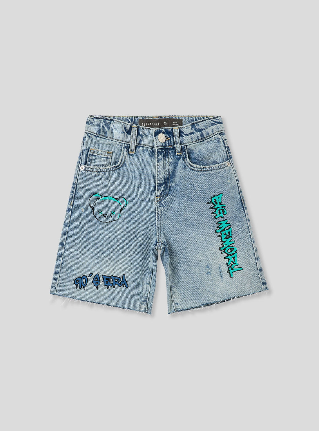 Bermuda di jeans con stampe