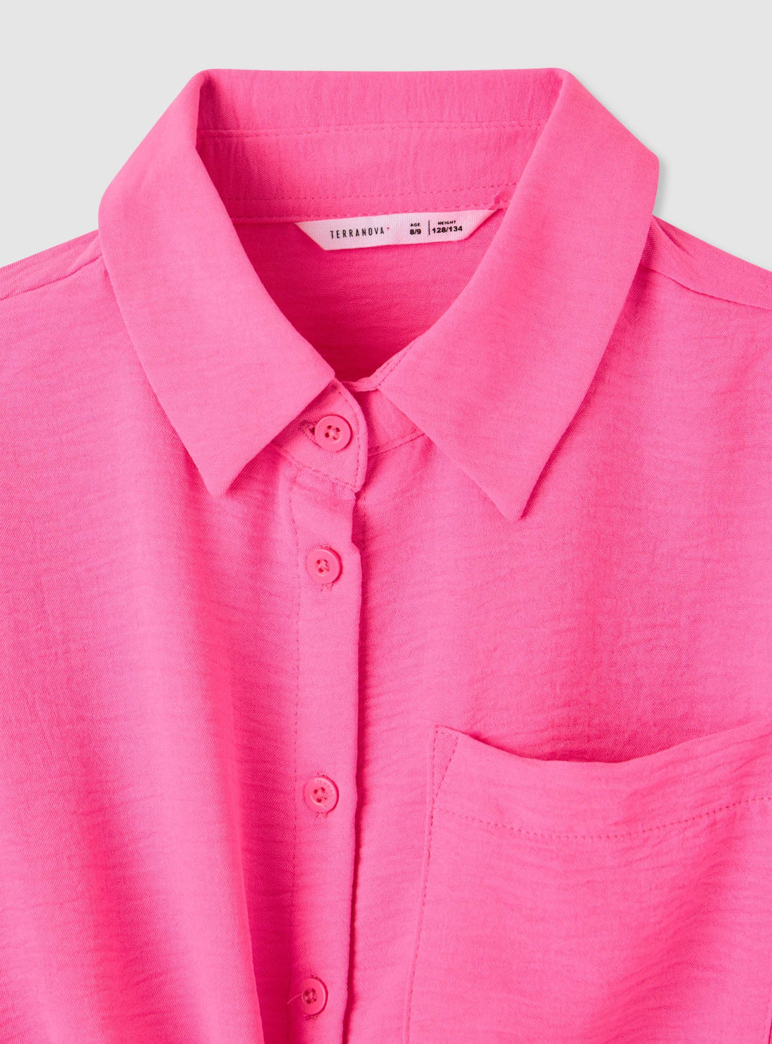 Camicia corta con nodo e taschino