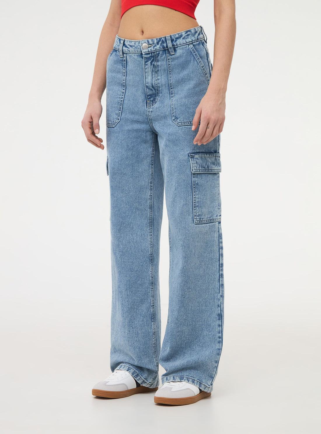 Jeans cargo chiaro