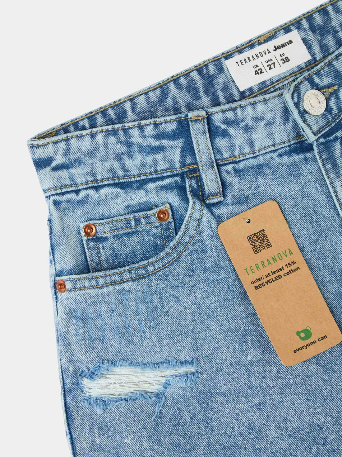 Shorts jeans con strappi