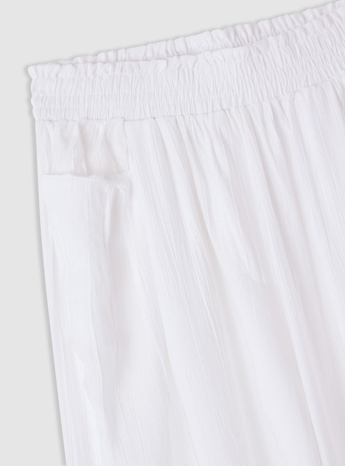 Pantaloni paperbag a gamba ampia con elastico