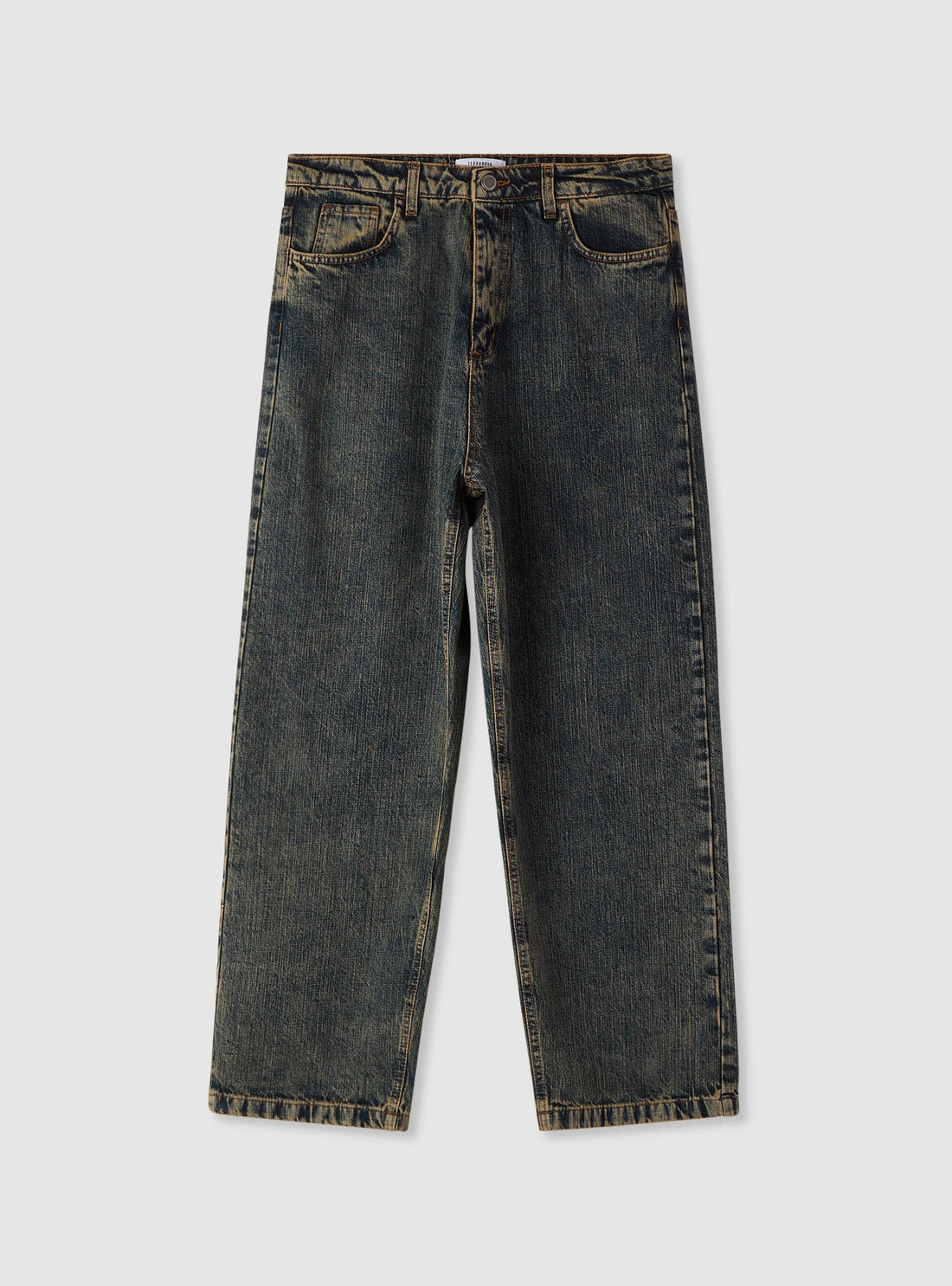 Jeans superbaggy tessuto fiammato