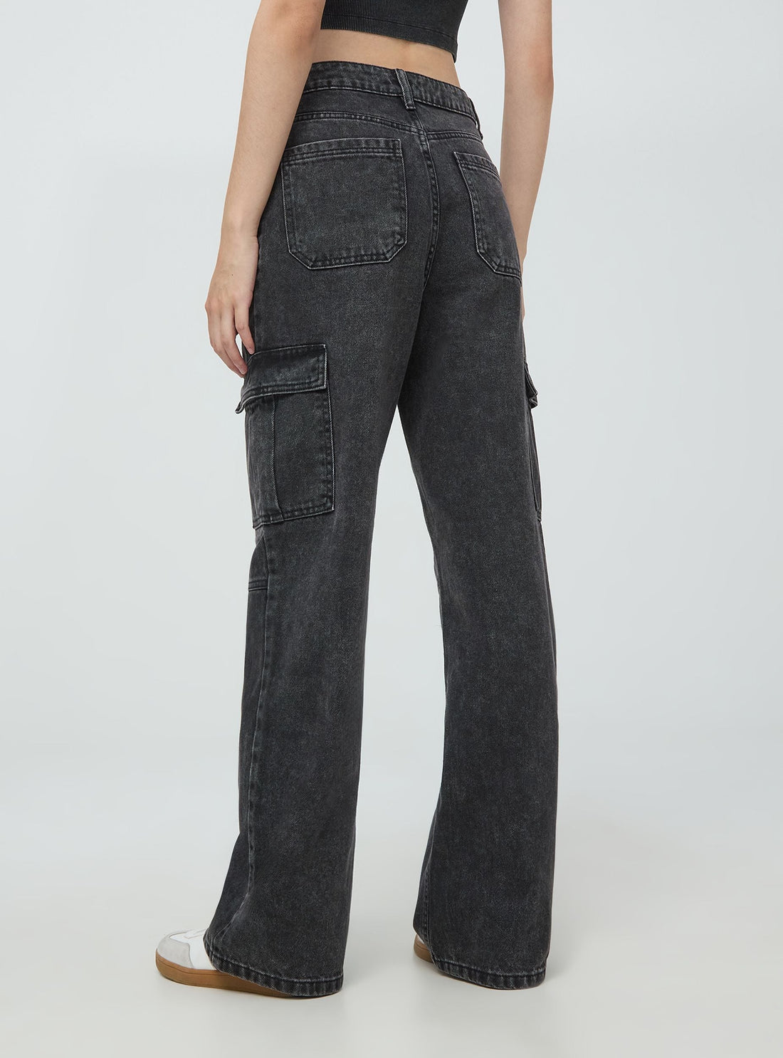 Jeans cargo acid wash